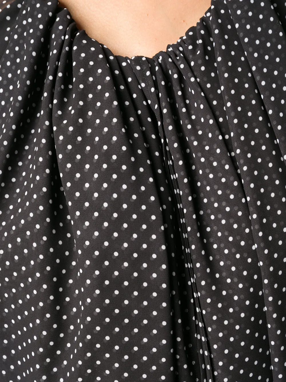 LOEWE sheer polka dot dress Zwart