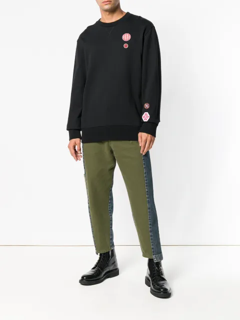 DIESEL BLACK GOLD DIESEL BLACK GOLD TWO SIDED CROPPED JEANS - GREEN