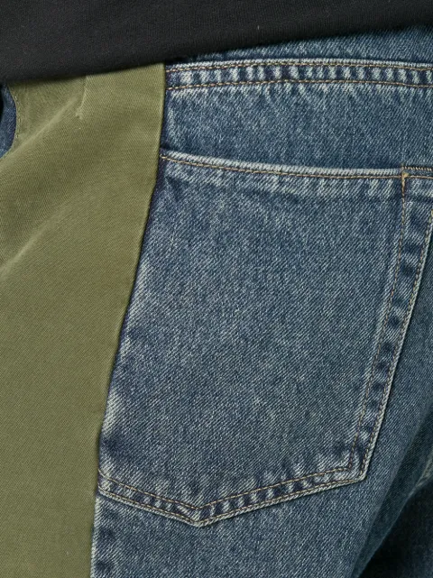 DIESEL BLACK GOLD DIESEL BLACK GOLD TWO SIDED CROPPED JEANS - GREEN