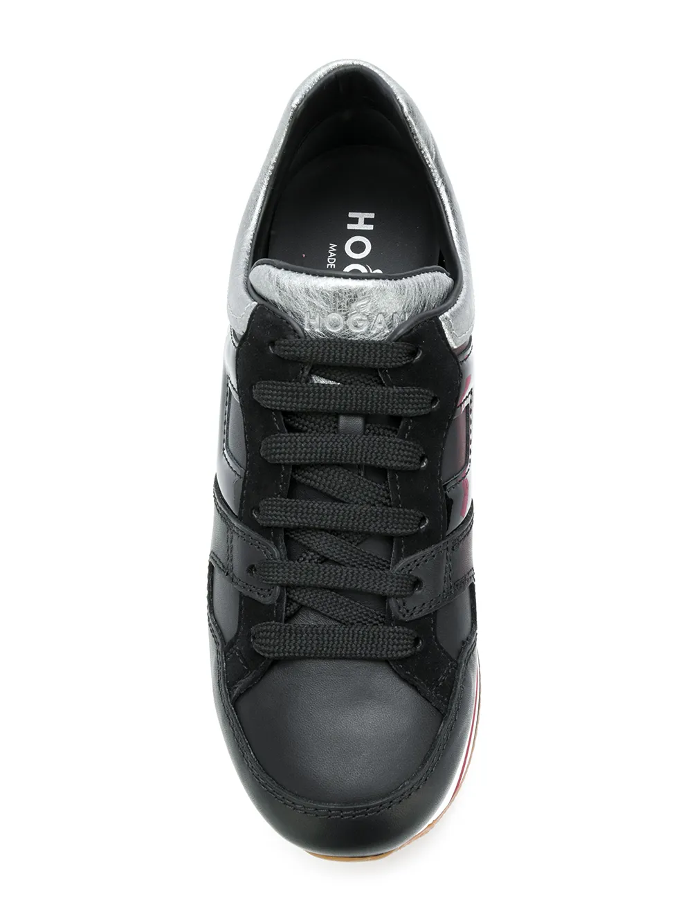 Hogan panelled platform sneakers Black