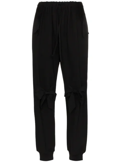 SIMONE ROCHA SIMONE ROCHA BOW DETAIL TRACK PANTS - BLACK