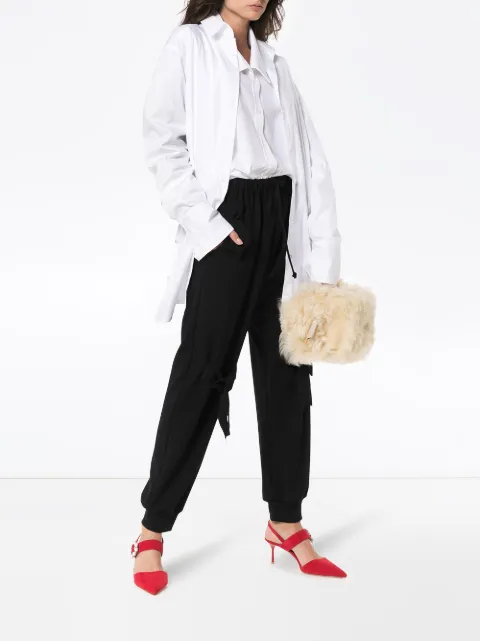 SIMONE ROCHA SIMONE ROCHA BOW DETAIL TRACK PANTS - BLACK