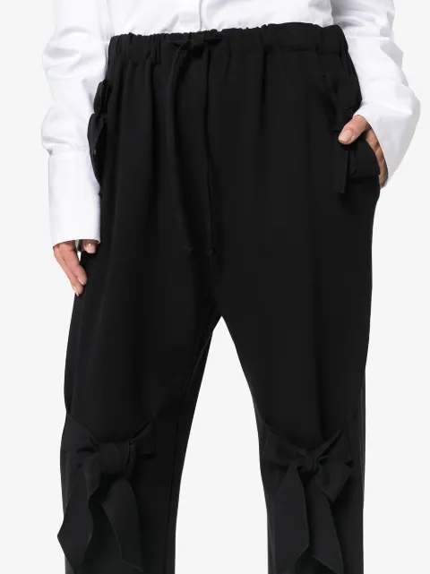 SIMONE ROCHA SIMONE ROCHA BOW DETAIL TRACK PANTS - BLACK