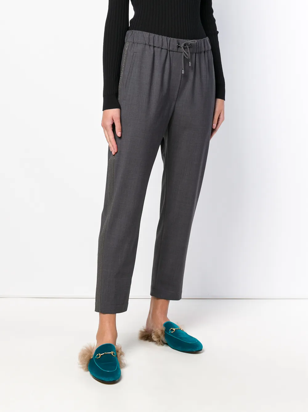 Brunello Cucinelli losvallende joggingbroek Grijs