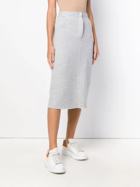 NATASHA ZINKO NATASHA ZINKO BUTTON JERSEY SKIRT - GREY