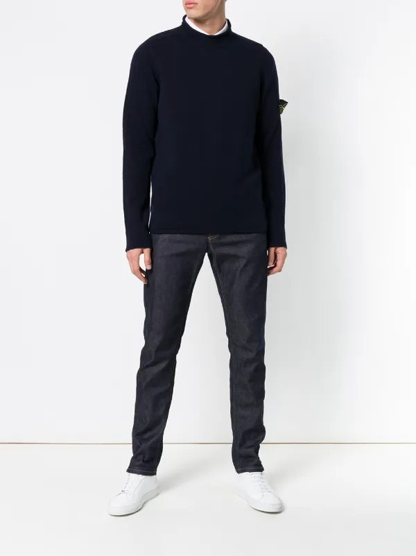 stone island mock neck sweater