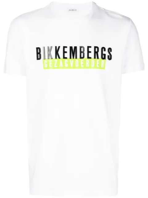 DIRK BIKKEMBERGS DIRK BIKKEMBERGS LOGO PRINT T-SHIRT - WHITE