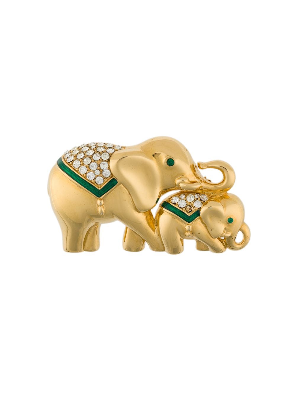 Pre-owned Monet Elephant Brooch In Metallic