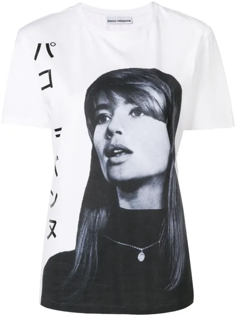 PACO RABANNE PACO RABANNE GIRL PRINT T-SHIRT - WHITE
