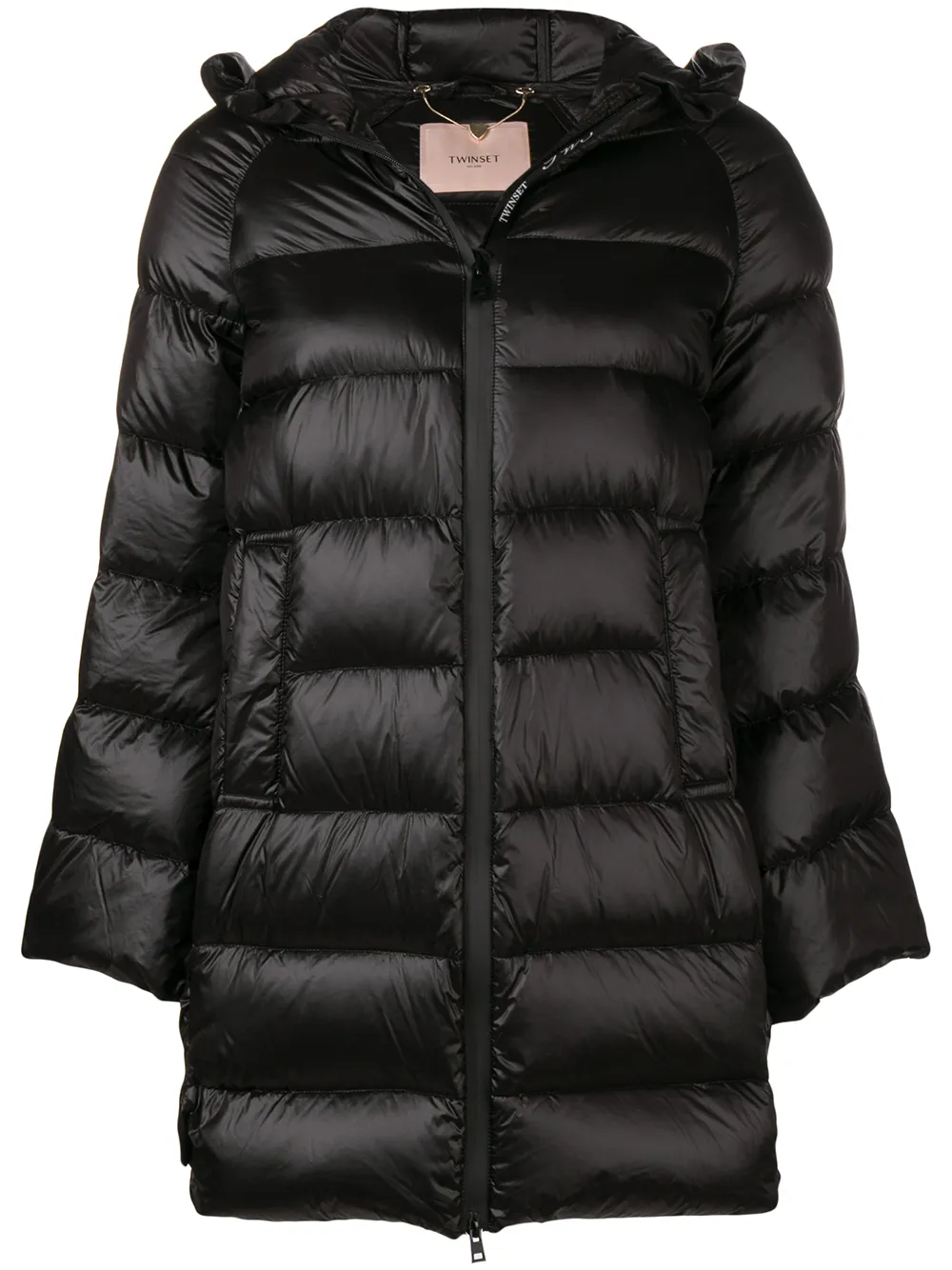 Twin Set Piumino Lungo Farfetch TWINSET PIUMINO LUNGO CON DETTAGLI CATENE Cappotto