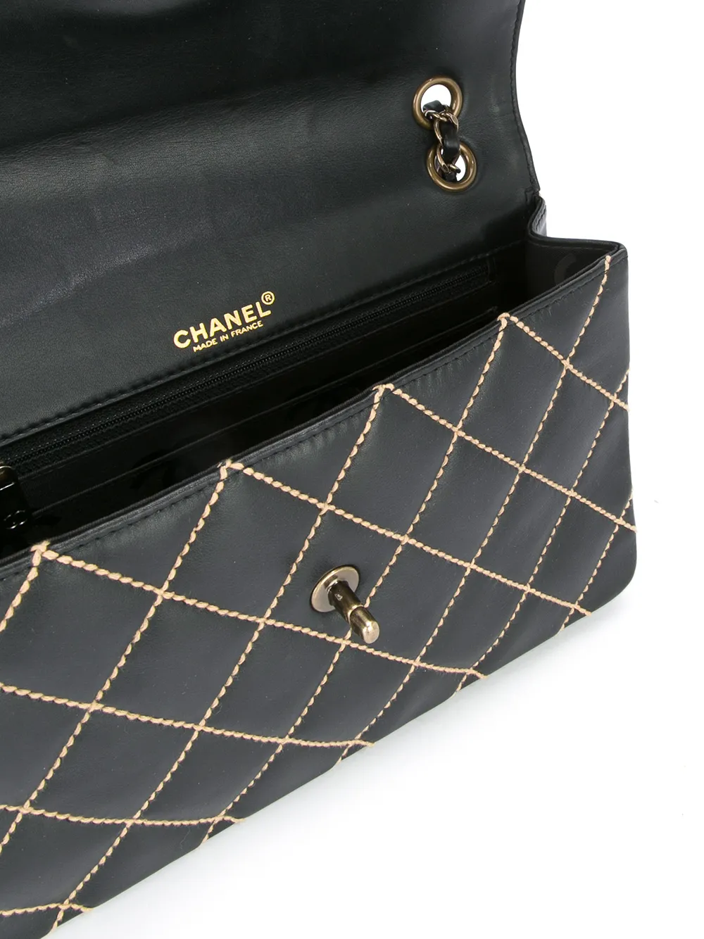 CHANEL PreOwned 20002002 Wild Stitch CC Double Chain Shoulder Bag