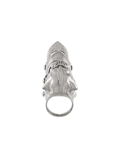 Balenciaga Goth Tiger Articulated Ring In Metallic