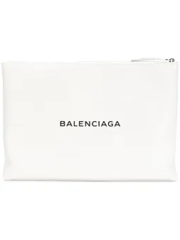 Clutch de couro com logo