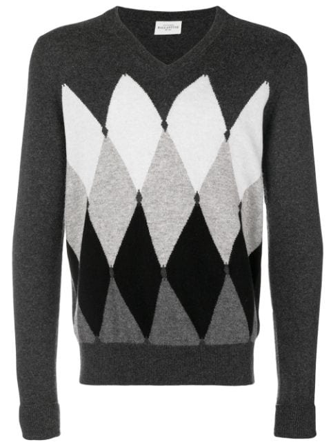 BALLANTYNE cashmere intarsia knit sweater