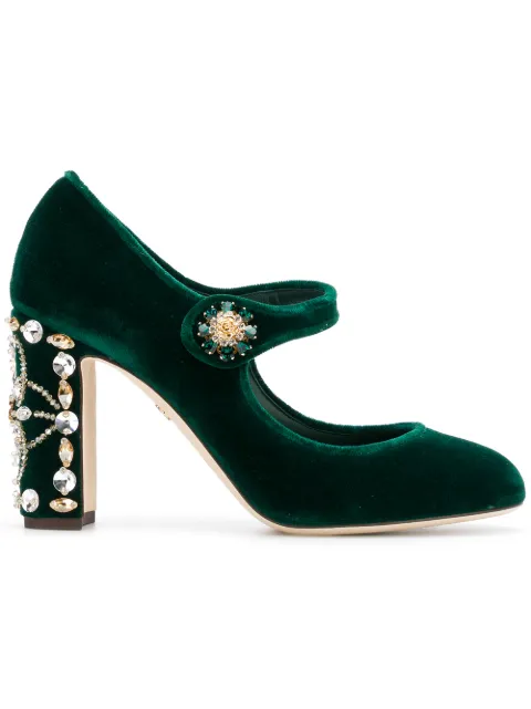 dolce and gabbana emerald heels