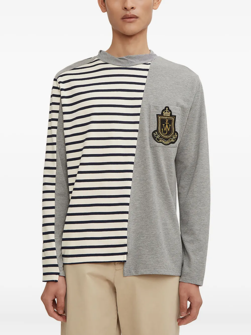 JW Anderson قميص مخطط | رمادي | Image 1