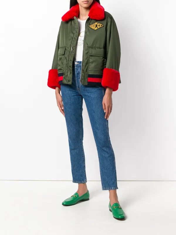 gucci patch jacket