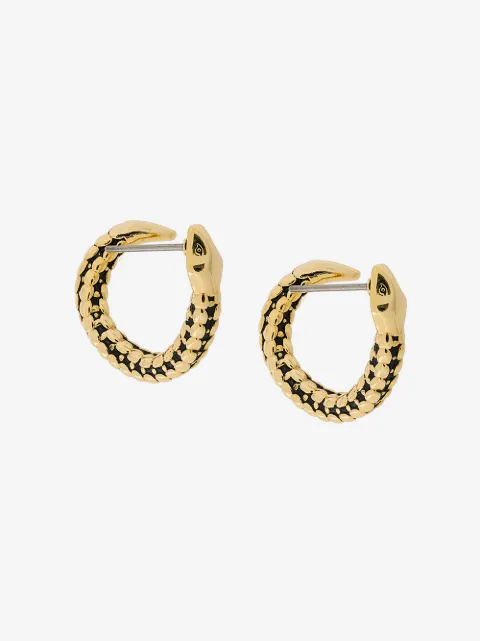 Aurelie Bidermann aretes de argolla con diseño de serpiente