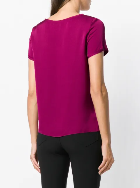 Theory Short-sleeve Shift Blouse - Pink | ModeSens