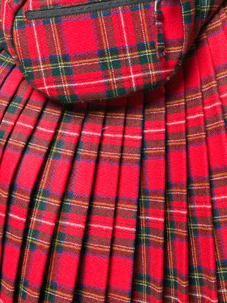 checked pleated half skirt展示图