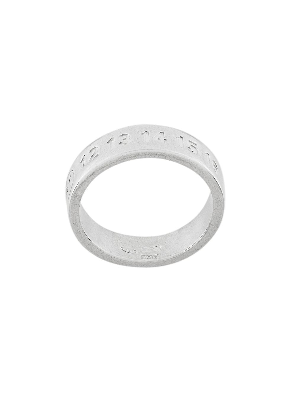 Shop Maison Margiela Logo Ring In Metallic