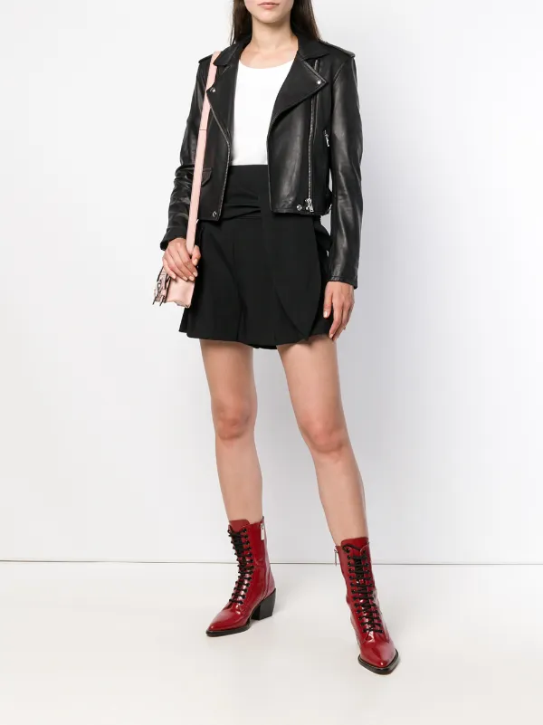 iro cropped leather jacket