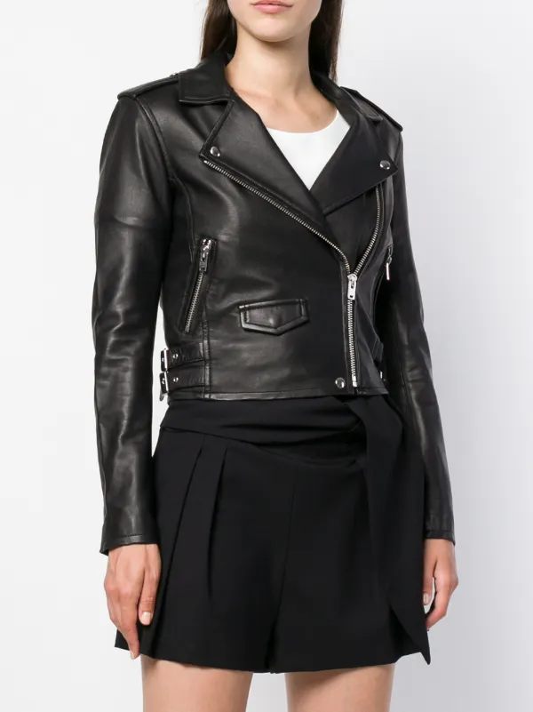 iro cropped leather jacket