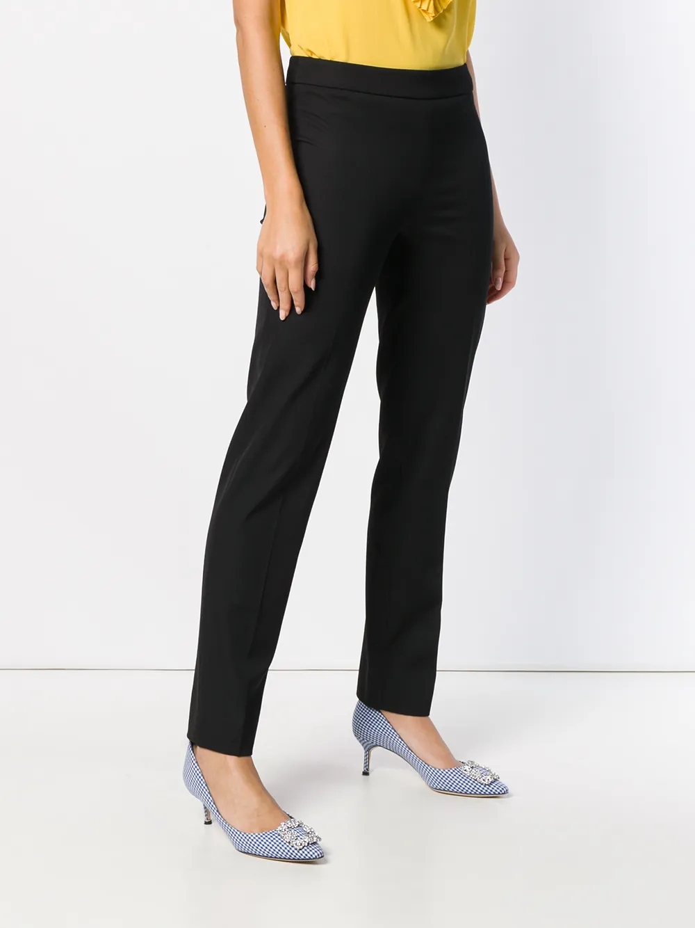 Moschino high waist cropped broek Zwart