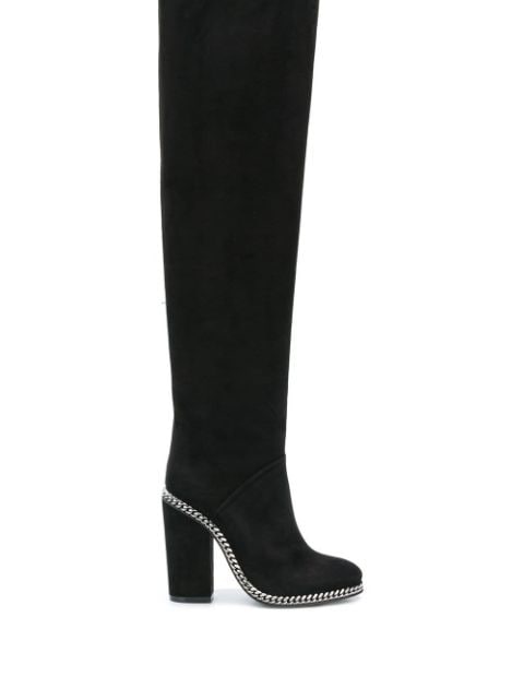 balmain knee high boots