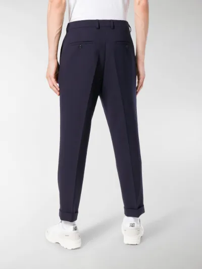 AMI Paris Pleated Carrot Fit Trousers 