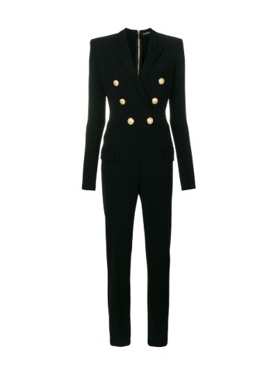 balmain double breasted jumpsuit