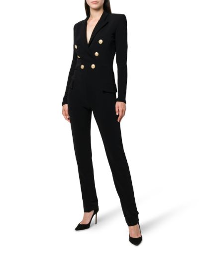 balmain double breasted jumpsuit