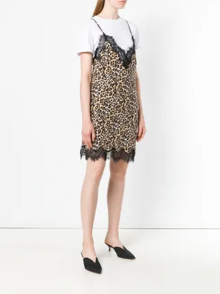 leopard print slip dress展示图