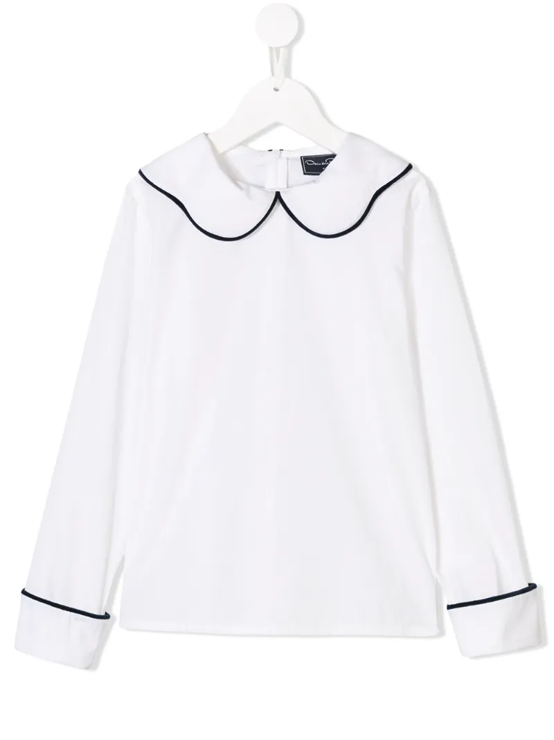 Oscar De La Renta Kids блузка с длинными рукавами
