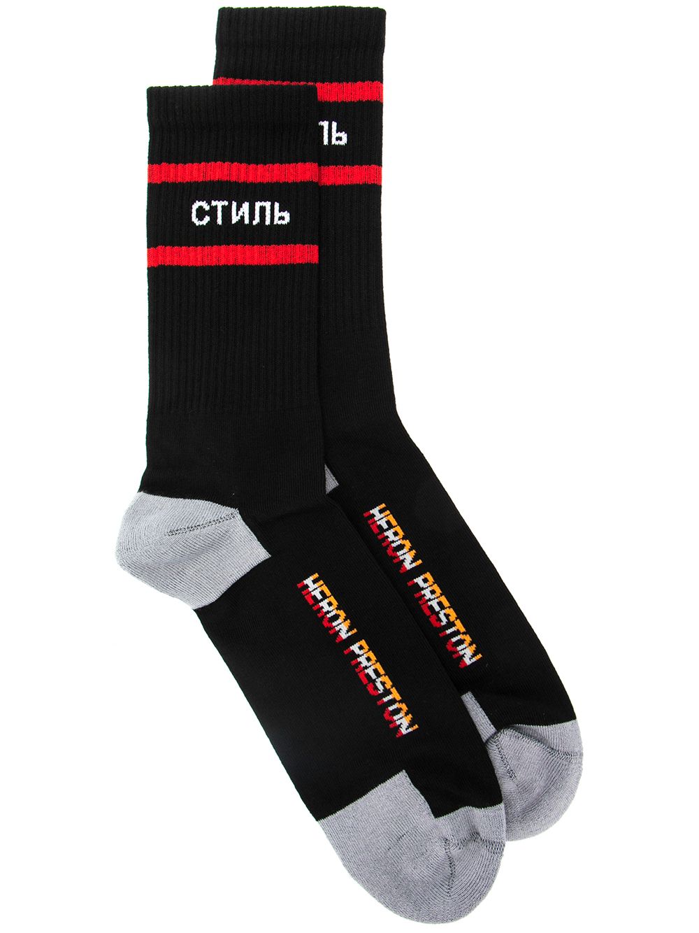 фото Heron preston logo crew socks