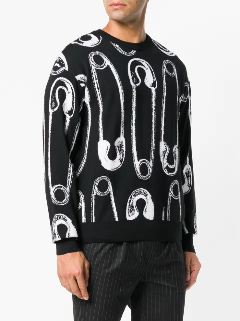 moschino safety pin sweater