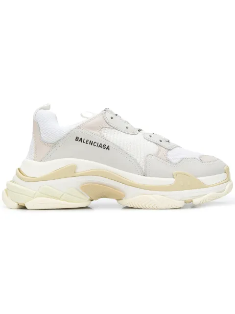 balenciaga triple s all white