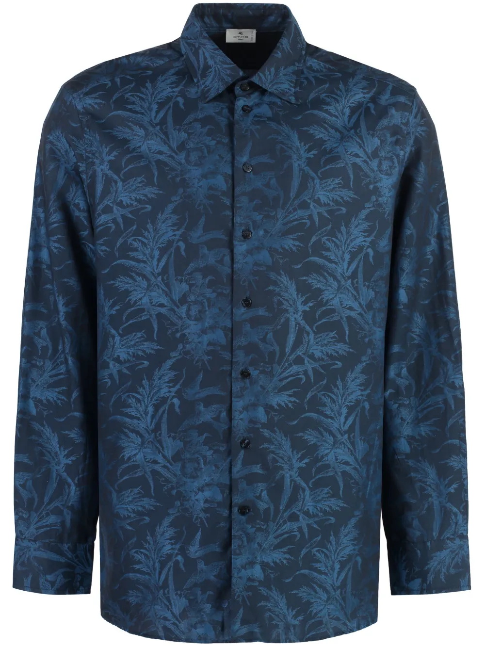 ETRO geted patroonoverhemd Blauw