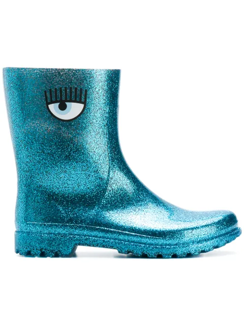 Click to view more detailed imagery on our partner's website Chiara Ferragni Women's Ankle Boots Booties Flirting In Blue