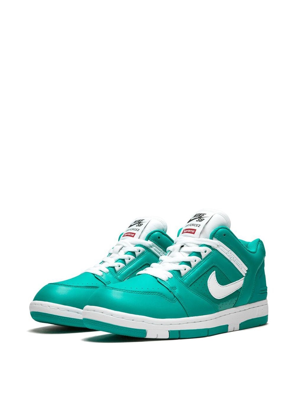 Size 12 - Nike Air Force 2 Low x Supreme Teal 2017 885179857026