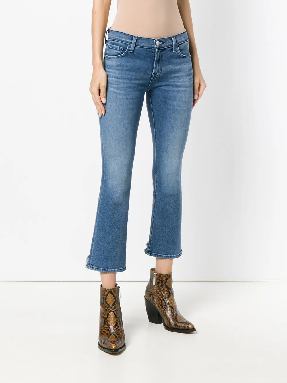 фото J Brand bootcut cropped jeans