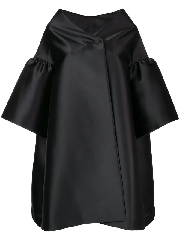 RUFFLE SLEEVE OVER SIZED COAT
