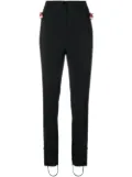 Dolce & Gabbana tuxedo stripe fox trim trousers - Black