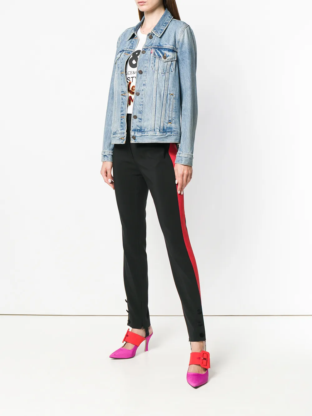 Dolce & Gabbana smokingbroek met smokingstreep - Zwart