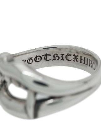 silver vampire engraved ring展示图