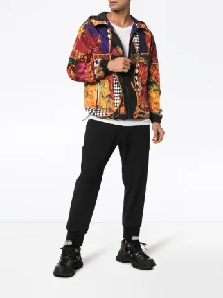 Versace Sipario Jacket Versace Sipario Print Hooded Hooded Print Uxw8rU146q