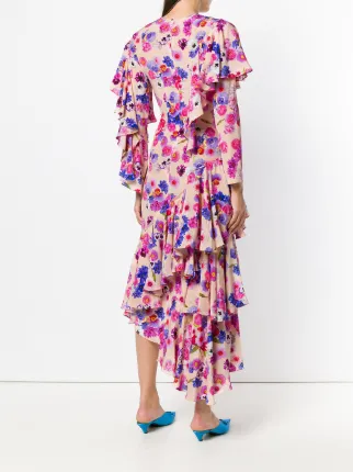 asymmetric floral dress展示图