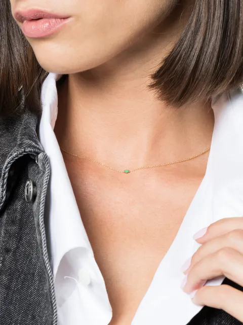 LIZZIE MANDLER FINE JEWELRY 'FLOATING' HALSKETTE MIT SMARAGDEN