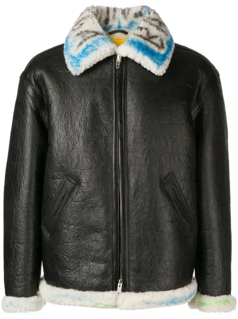 BALENCIAGA GRAFFITI SHEARLING JACKET