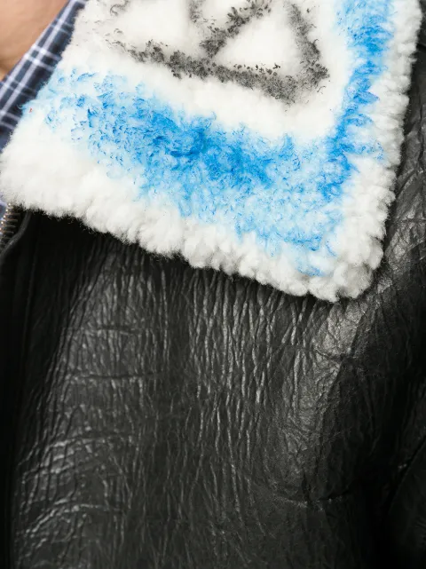 Graffiti shearling jacket balenciaga discount